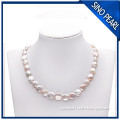 AA 11-12 MM factory price HOT sell button color freshwater pearl necklace